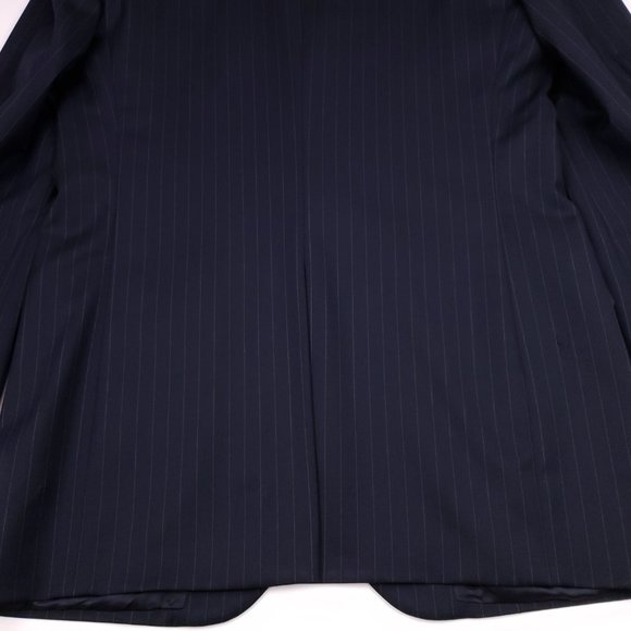 Brooks Brothers 39L Suit Navy Pinstriped Wool Mens - Picture 12 of 12